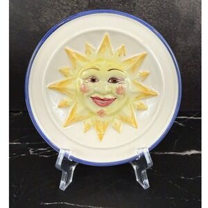 Bassano Italy Anthropomorphic Sun Solar Face 5 3/4in Trinket Plate Celestial